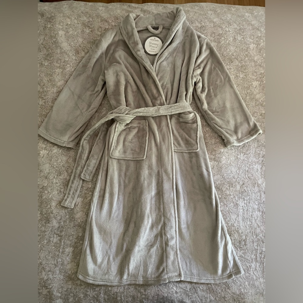 Annie Selke Sheepy Fleece Robe One Size Women's Cozy So Soft Robe